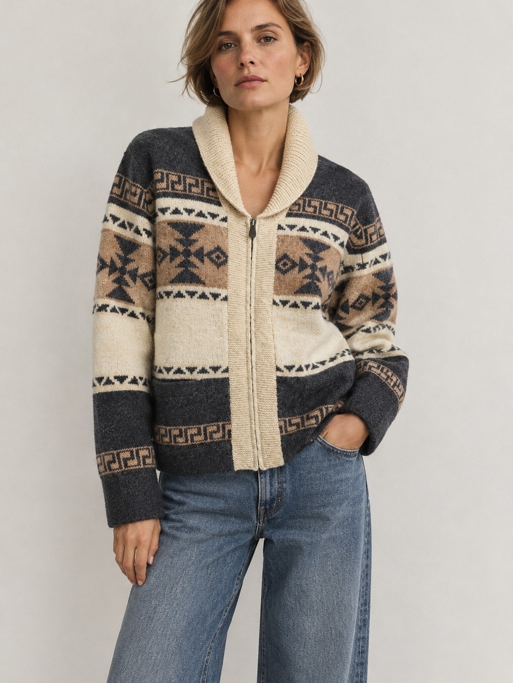 Pendleton Westerley Alpaca Wool Cardigan - "The Dude" Lebowski - Women's L